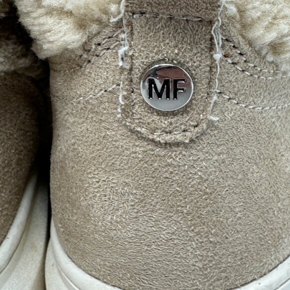 Marc Fisher Womens Tan Faux Suede Leather & Fur Lace Up Boot  Size 8 - Picture 6 of 10